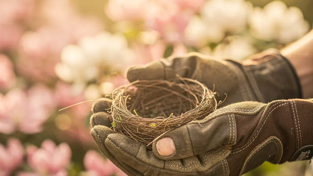 Panneau pédagogique illustrant les périodes de nidification et de taille autorisée dans un parc