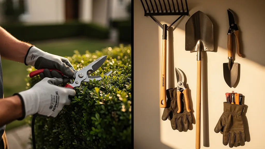 Graphique comparatif montrant les avantages et coûts de la gestion interne versus externe des espaces verts