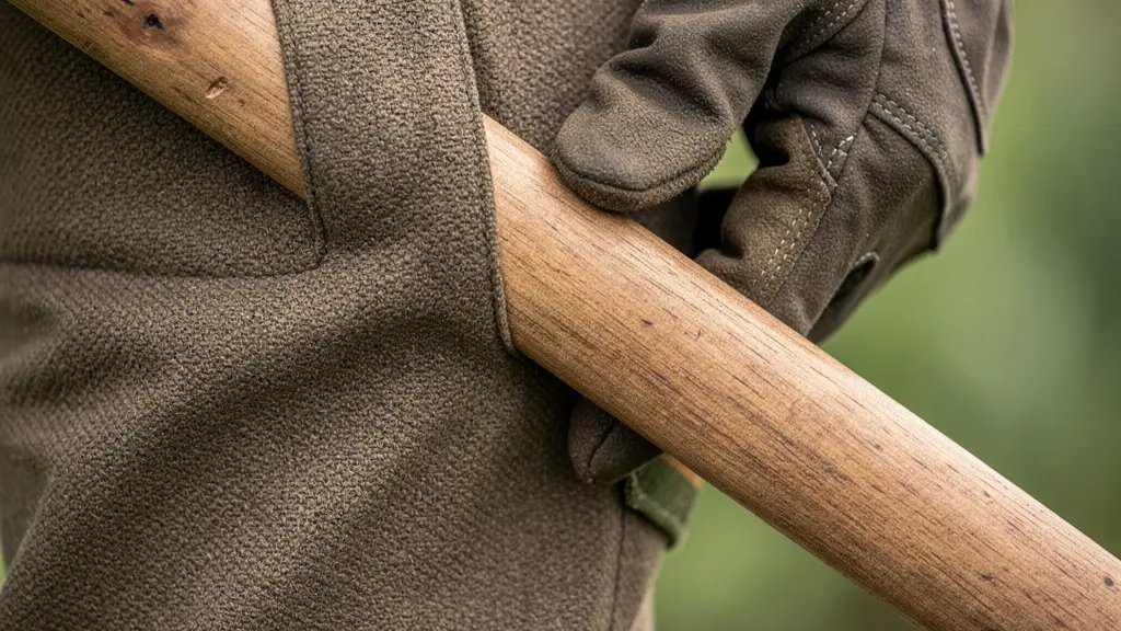 Démonstration de la technique du levier avec appui sur la cuisse pour utiliser une fourche